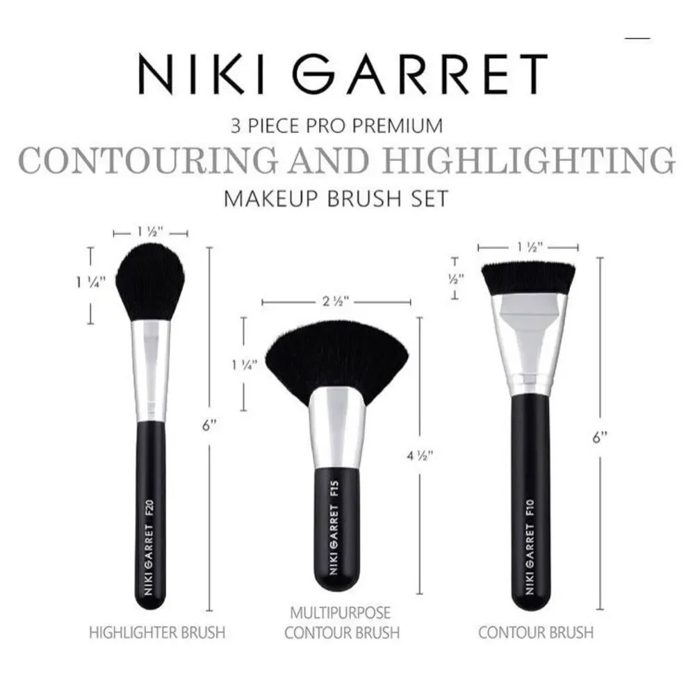 NIKI GARRETT - 🎉HP X 4🎉 NWT Limited Edition 3-Pc Contour:Highlighting Brushes